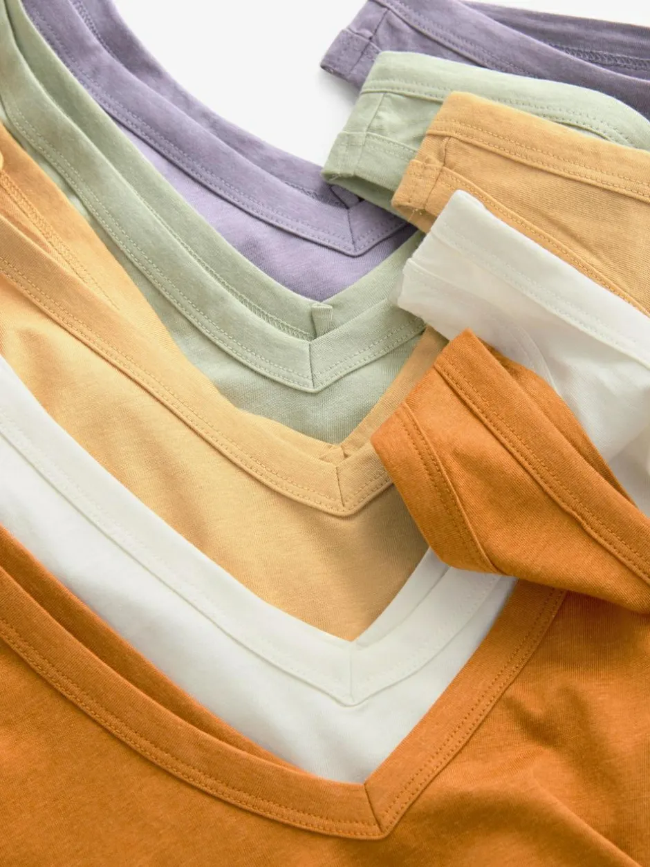 Next Blue/Mauve/Pastel Green Slouch Vests 5 Pack Best