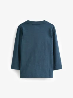 Next Long Sleeve T-Shirts 5 Pack (3mths-7yrs) Blue/Navy Clearance