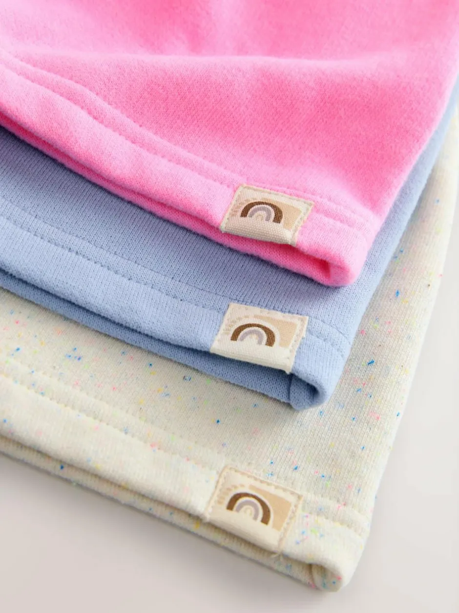 Next Blue/Pink/Oatmeal Shorts Set 3 Pack (3mths-7yrs) New