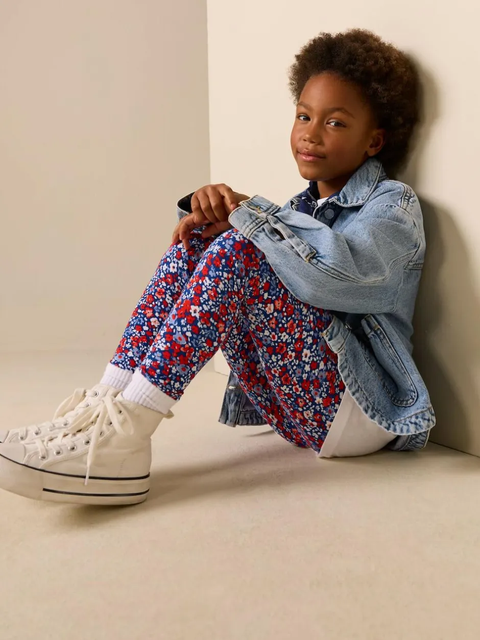 Next Blue/Red Floral Leggings (3-16yrs) Clearance