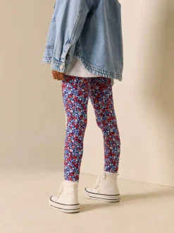 Next Blue/Red Floral Leggings (3-16yrs) Clearance