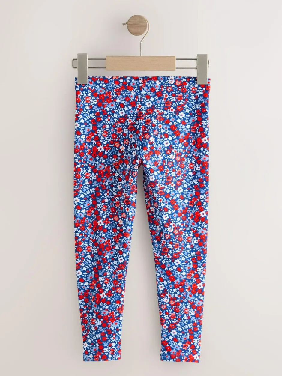 Next Blue/Red Floral Leggings (3-16yrs) Clearance
