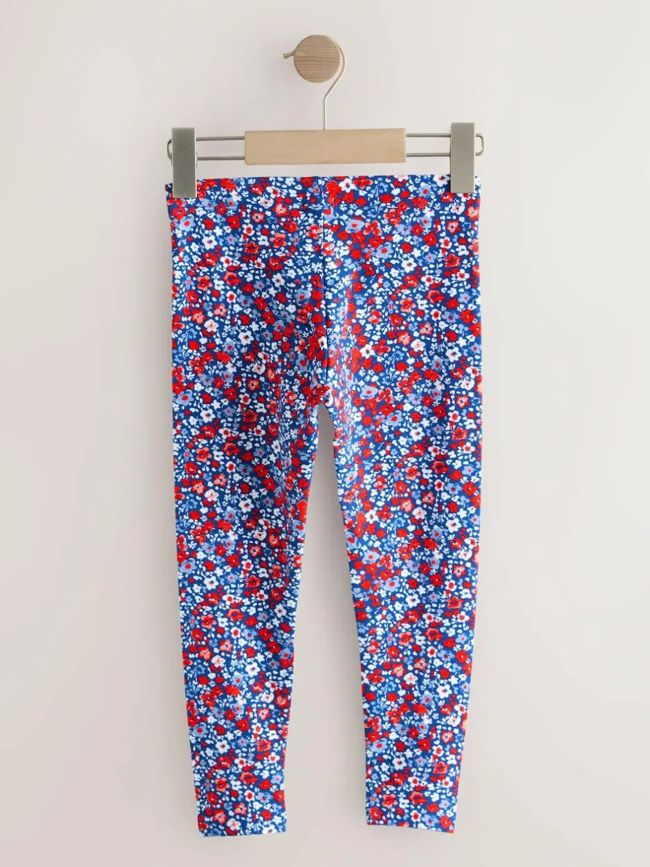 Next Blue/Red Floral Leggings (3-16yrs) Clearance
