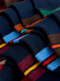 Next Blue/Red/Brown Striped Pattern Socks 8 Pack Online