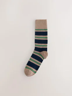 Next Blue/Red/Brown Striped Pattern Socks 8 Pack Online