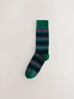 Next Blue/Red/Brown Striped Pattern Socks 8 Pack Online