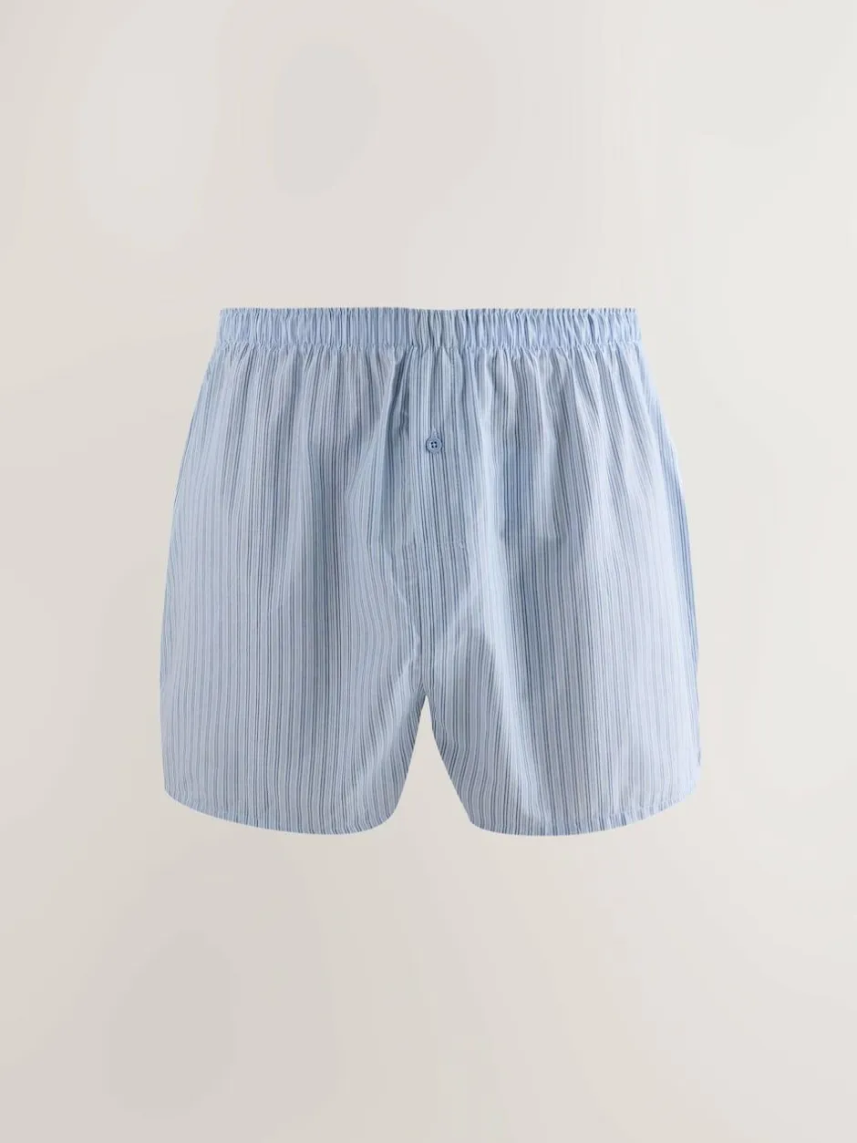 Next Blues Mixed Pattern 4 pack Woven Pure Boxers
