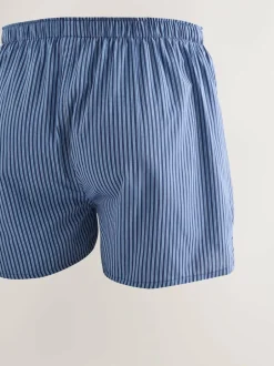 Next Blues Mixed Pattern 4 pack Woven Pure Boxers