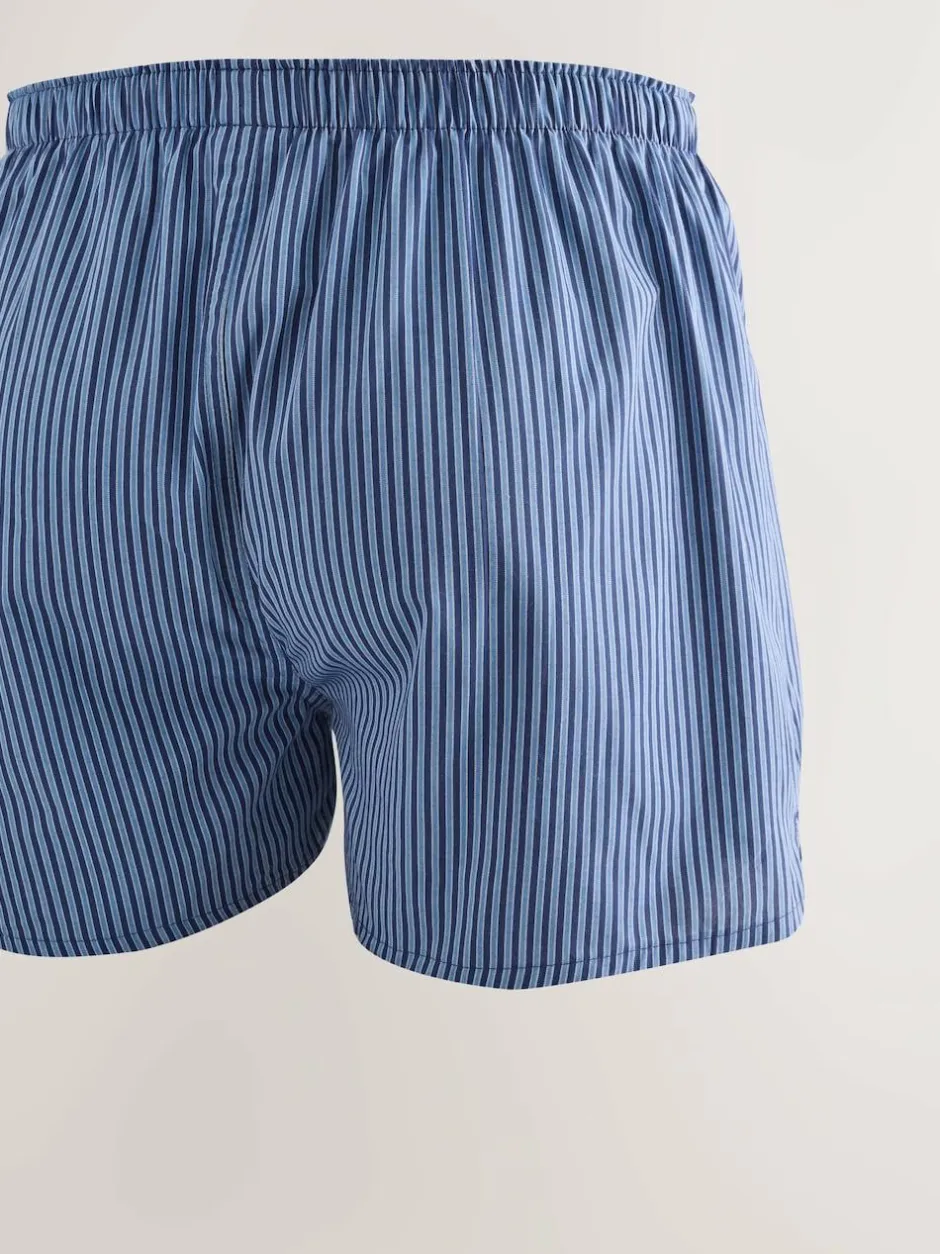 Next Blues Mixed Pattern 4 pack Woven Pure Boxers