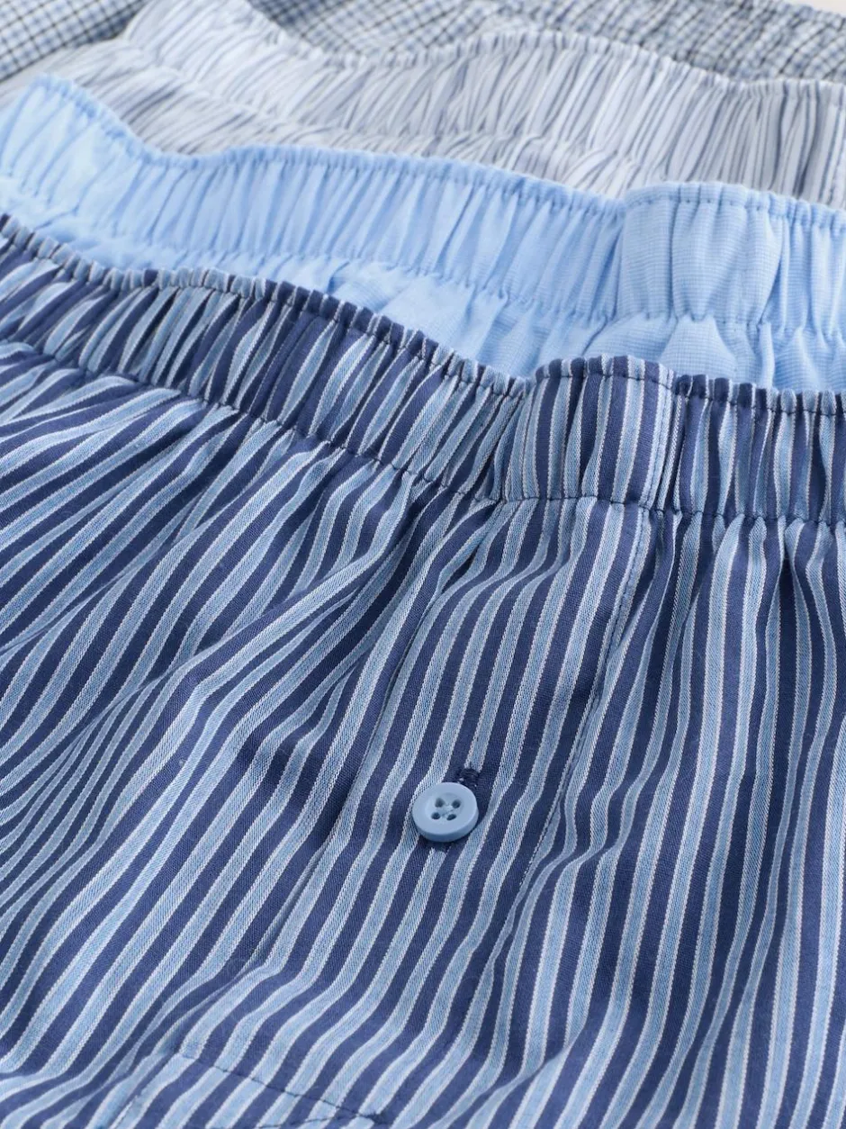 Next Blues Mixed Pattern 4 pack Woven Pure Boxers