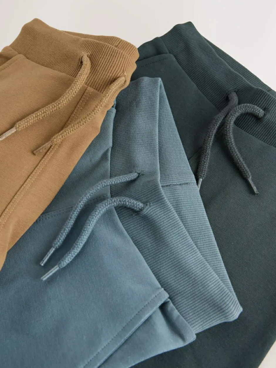 Next Super Skinny Joggers 3 Pack (3mths-7yrs) Blue/Tan Brown/Charcoal Grey Hot