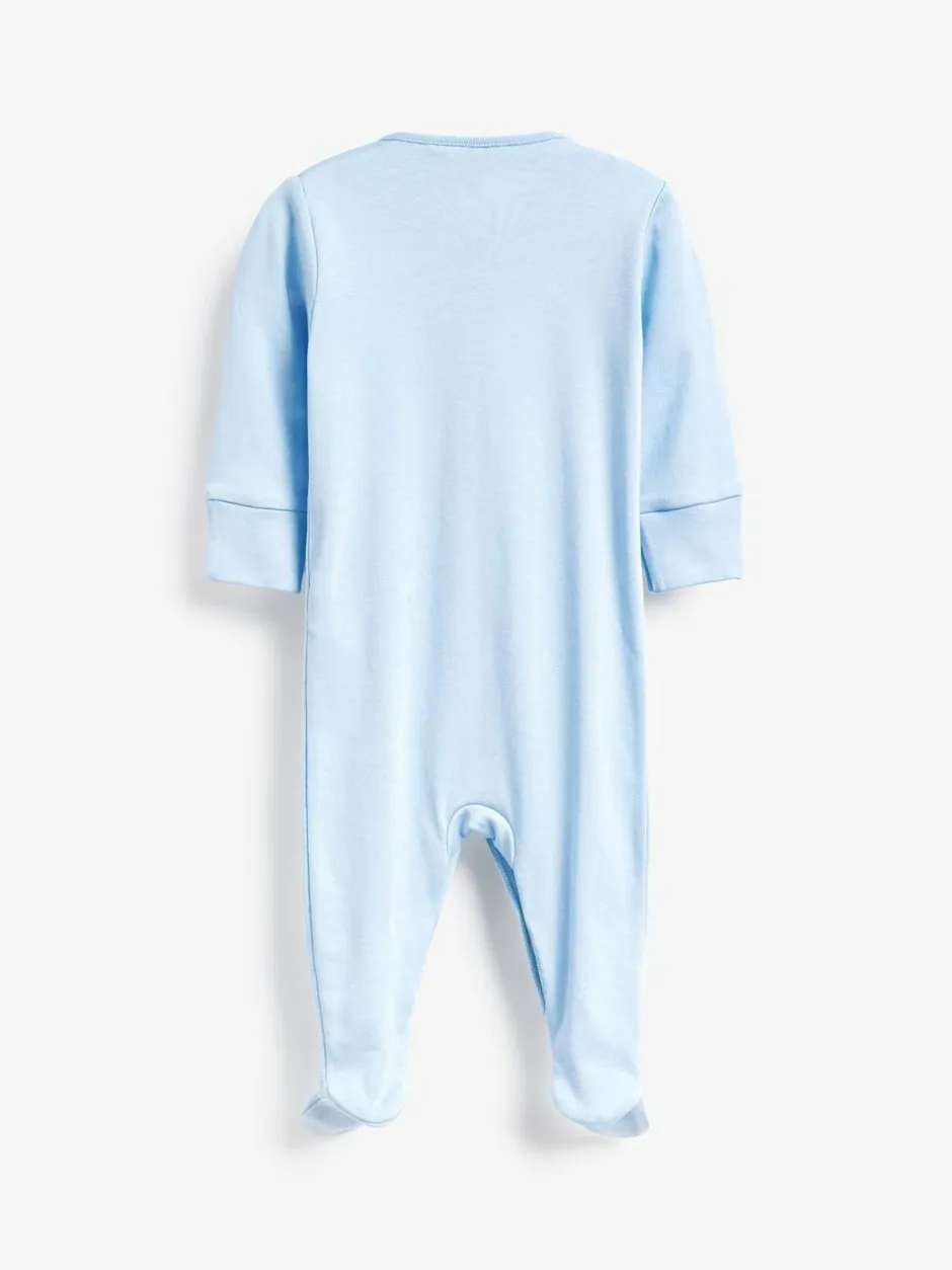 Next Blue/White 5 Pack Baby Sleepsuits (0-2yrs) Online