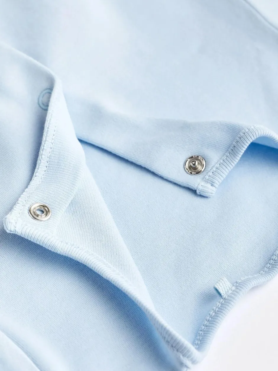 Next Blue/White 5 Pack Baby Sleepsuits (0-2yrs) Online