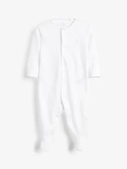 Next 3 Pack Baby Sleepsuits (0-2yrs) Blue/White New