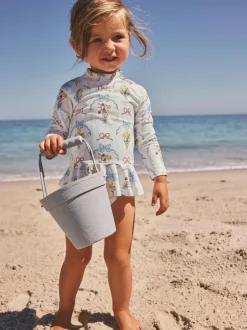 Next Sunsafe Swim Set (3mths-7yrs) Blue/White Bow Hot