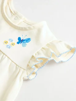 Next Blue/White Floral Baby Frill T-Shirt and Shorts Set 6 Piece (0mths-2yrs) Discount