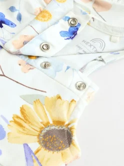 Next Blue/White Floral Baby Frill T-Shirt and Shorts Set 6 Piece (0mths-2yrs) Discount