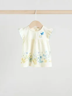 Next Blue/White Floral Baby Frill T-Shirt and Shorts Set 6 Piece (0mths-2yrs) Discount