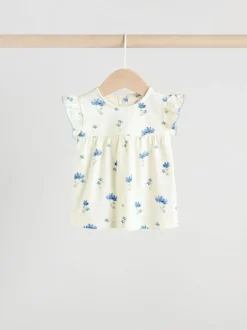 Next Blue/White Floral Baby Frill T-Shirt and Shorts Set 6 Piece (0mths-2yrs) Discount