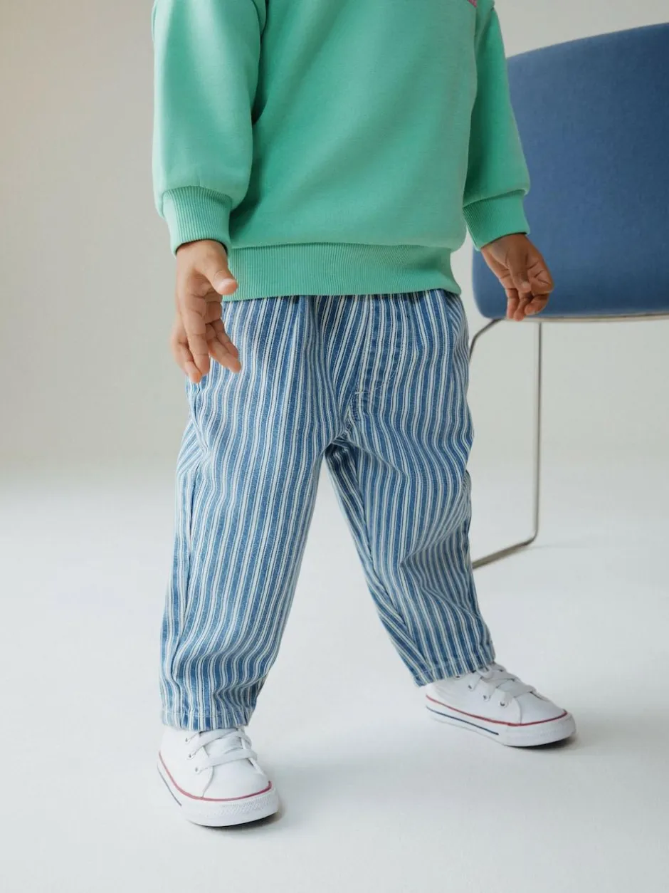 Next Barrel Jeans (3mths-7yrs) Blue/White Stripe Clearance