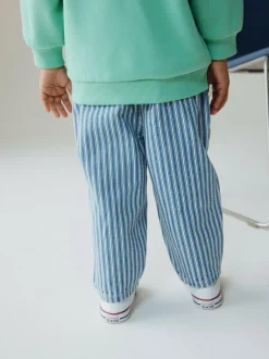 Next Barrel Jeans (3mths-7yrs) Blue/White Stripe Clearance