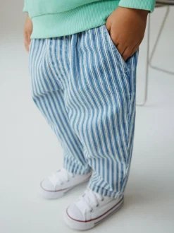 Next Barrel Jeans (3mths-7yrs) Blue/White Stripe Clearance