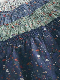Next Blue/White/Green Floral 4 pack Woven Pure Boxers New