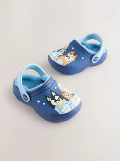 Next Bluey Navy Lined Slipper Clogs Discount