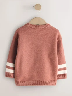 Next Blush Pink NYC Knitted Crew Neck Jumper (3mths-7yrs)