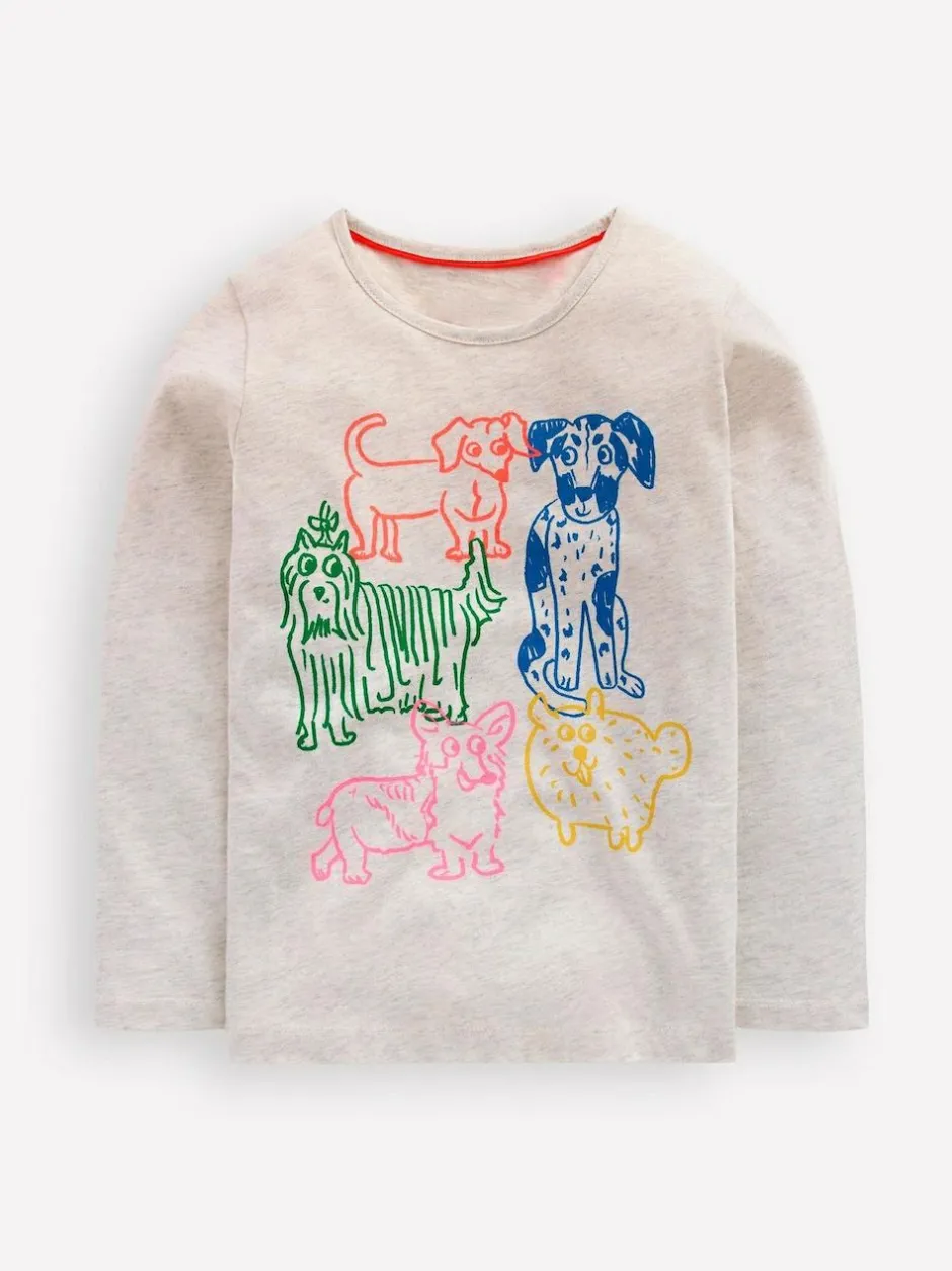 Boden Cream Long Sleeve Riso T-Shirt Discount