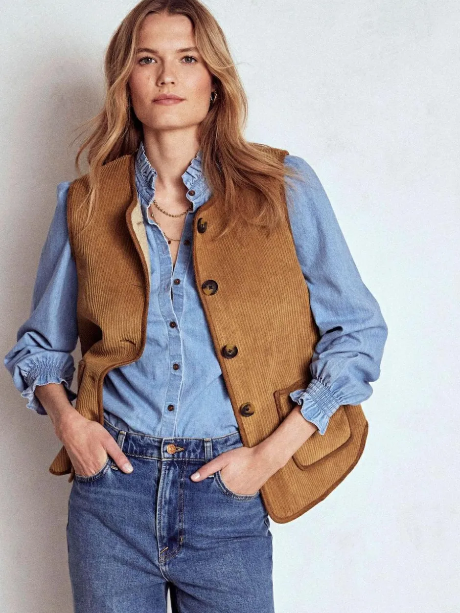 Boden Clerkenwell Reversible Gilet Natural Discount