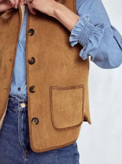 Boden Clerkenwell Reversible Gilet Natural Discount