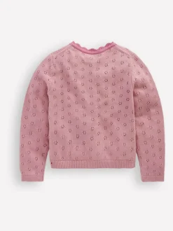 Boden Everyday Scalloped Cardigan Pink Hot