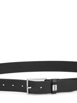 BOSS Black Logo Elio Italian Leather Belt Clearance