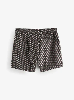 BOSS Black Printed Swim Shorts