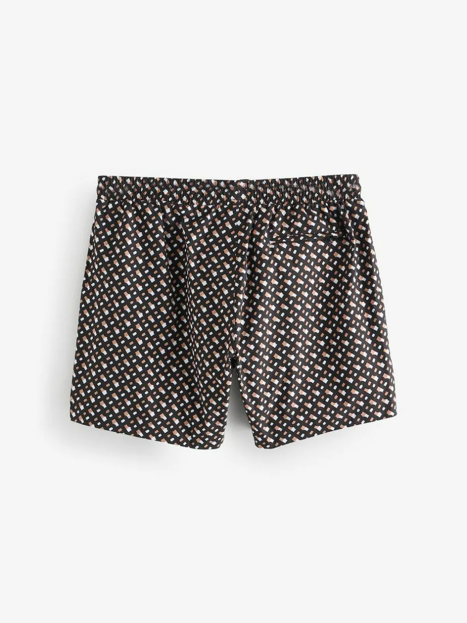 BOSS Black Printed Swim Shorts