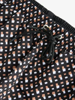 BOSS Black Printed Swim Shorts