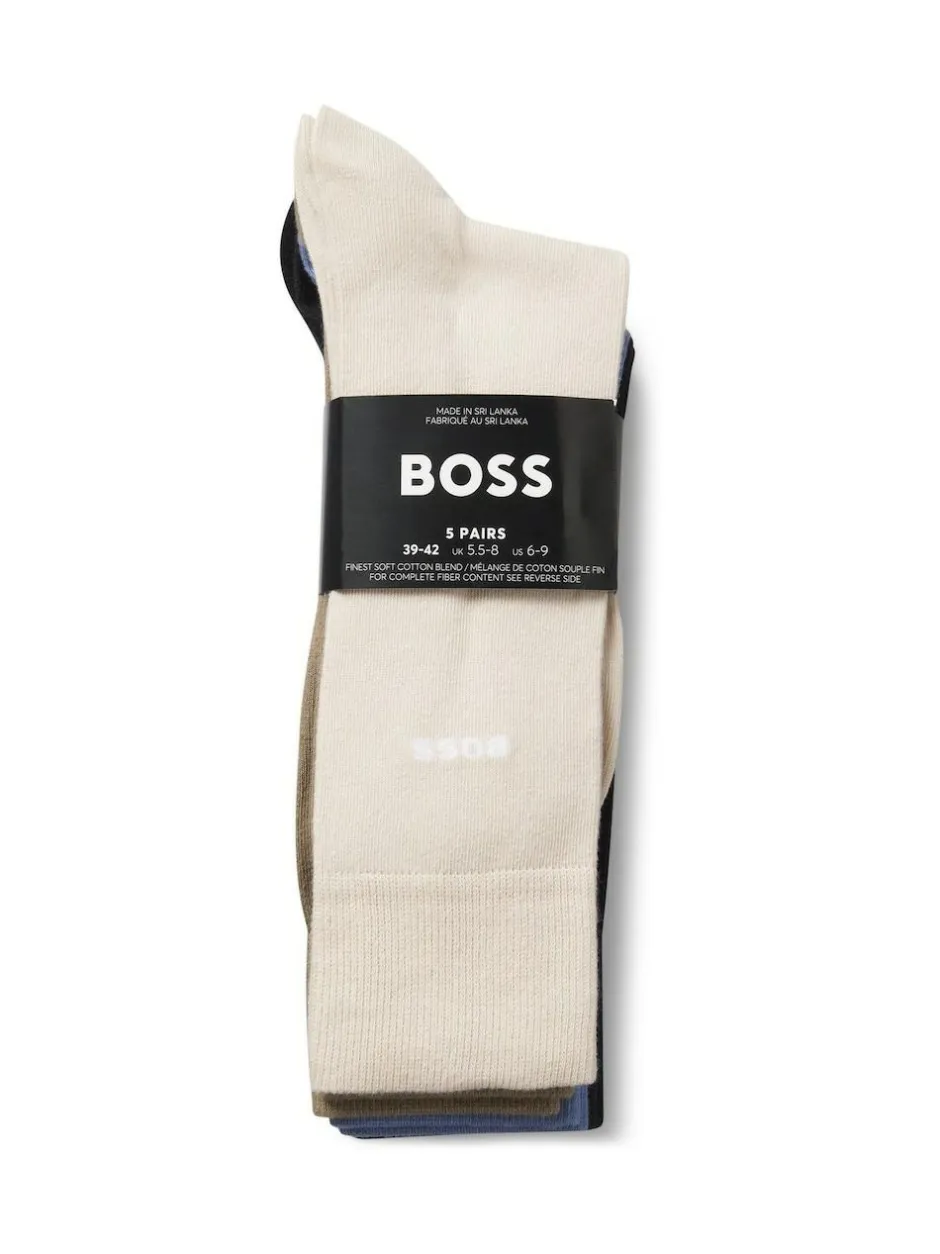 BOSS Socks 5 Pack Black Discount