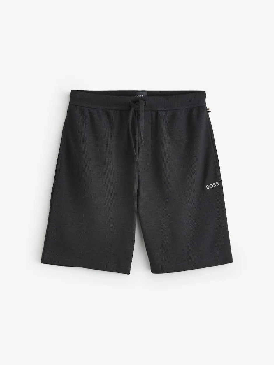 BOSS Black Waffle Shorts Hot