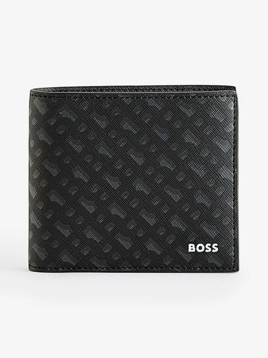 BOSS Black Zair Signature Logo Billfold Wallet Clearance