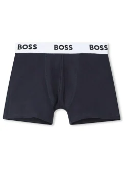 BOSS Blue 3 Pack Logo Boxers Hot