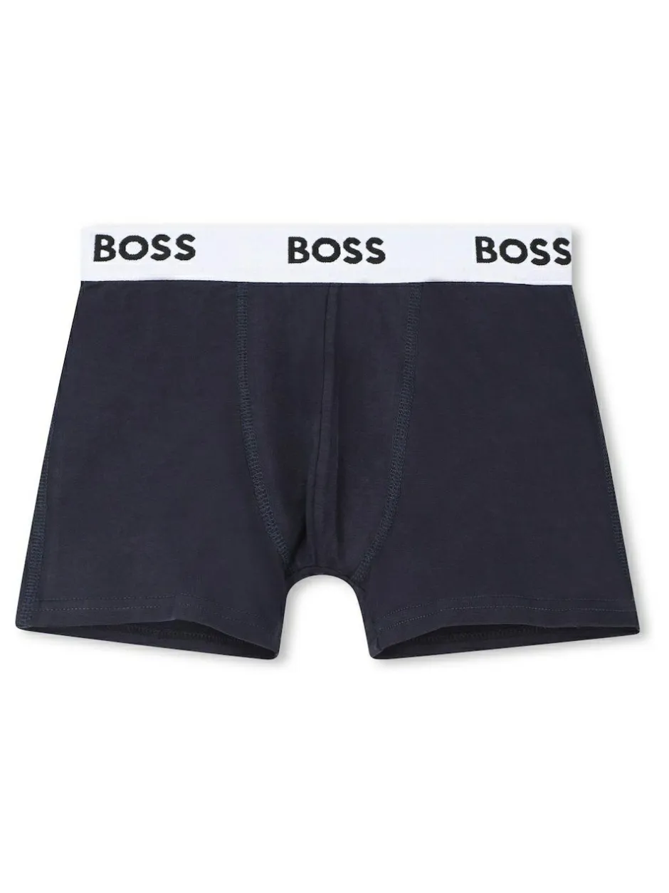 BOSS Blue 3 Pack Logo Boxers Hot