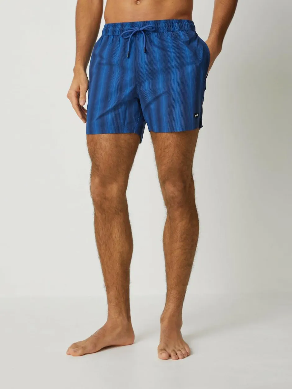 BOSS Flounder Stripe Swim Shorts Blue Sale