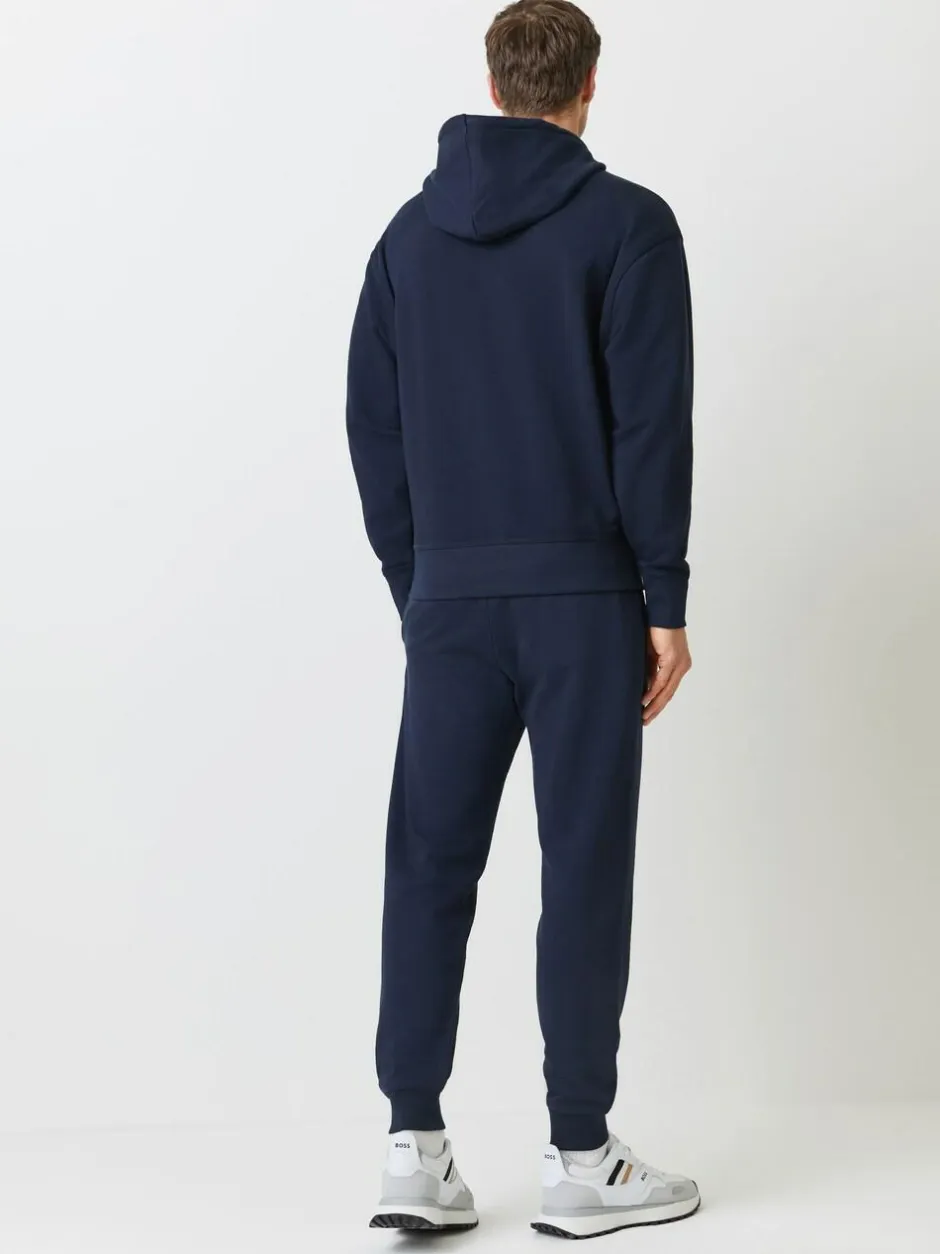 BOSS Logo Hooded Tracksuit Blue Clearance