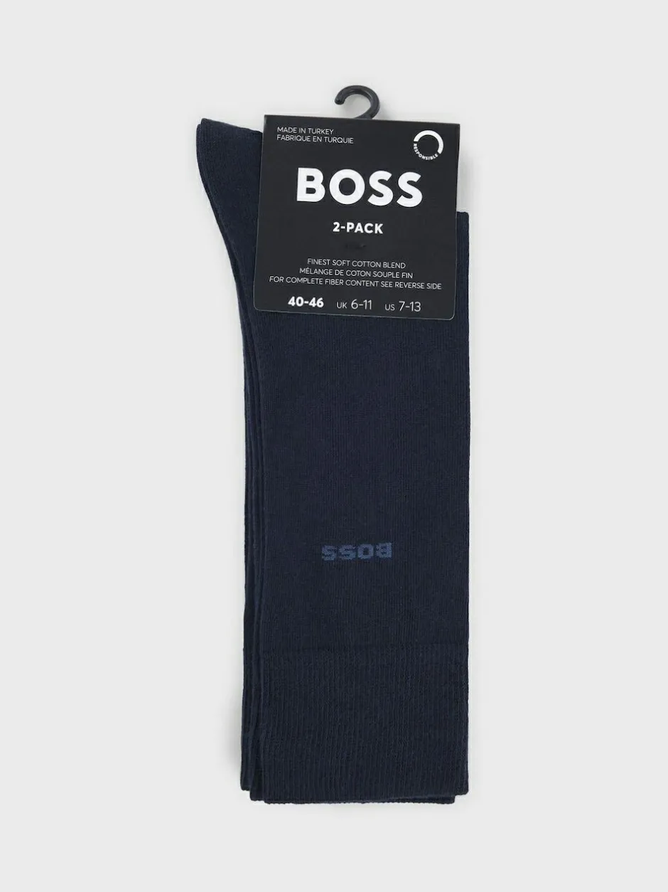 BOSS Regular Length Socks 2 Pack Blue Hot