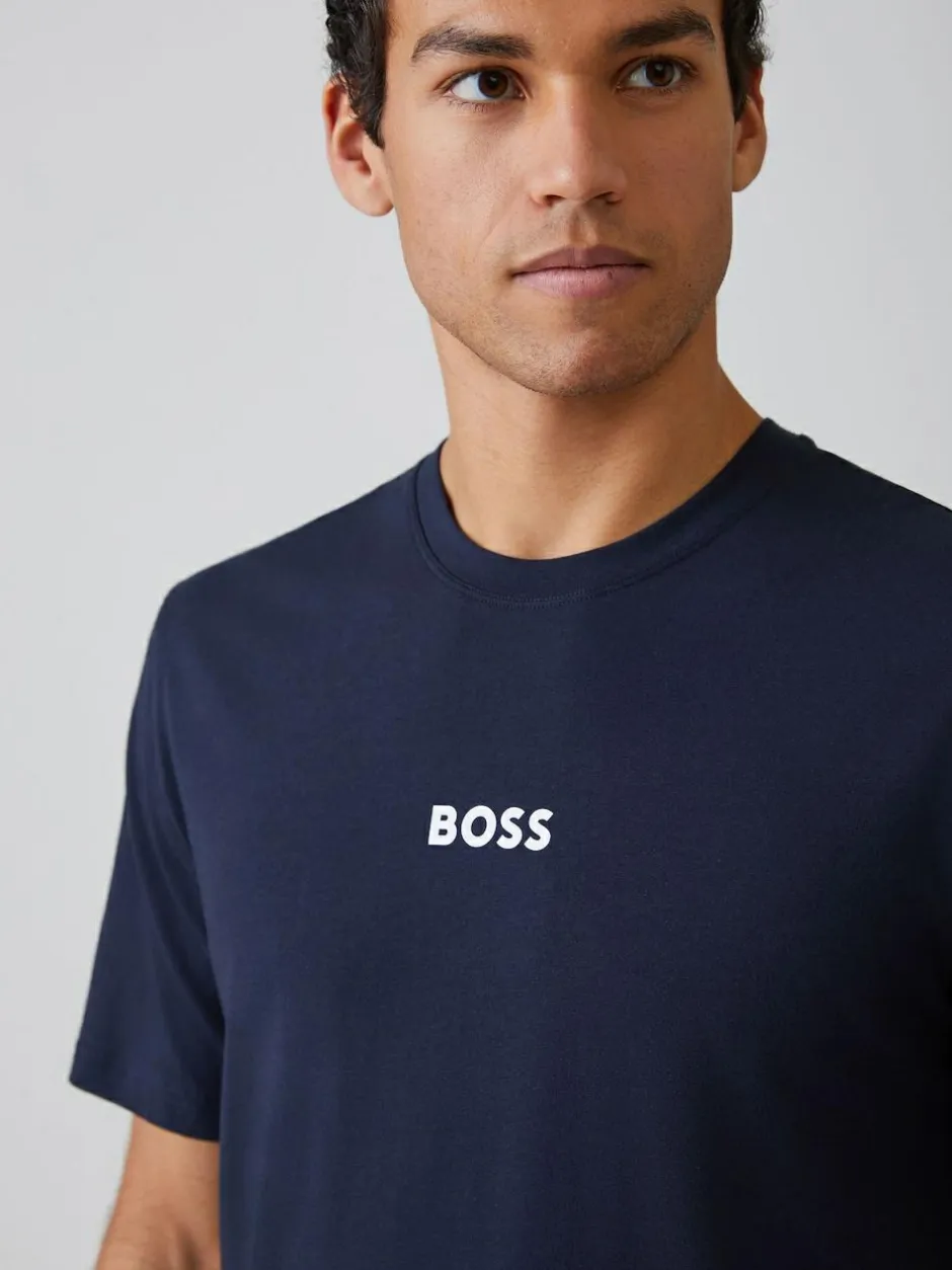 BOSS Blue Regular-Fit Logo Pyjamas Set New