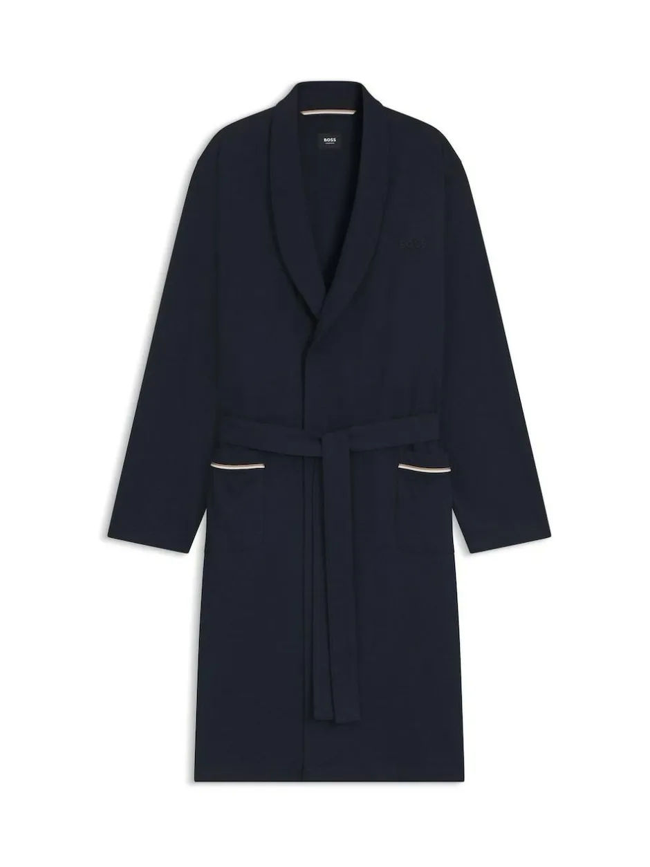 BOSS Towelling Robe Blue Outlet