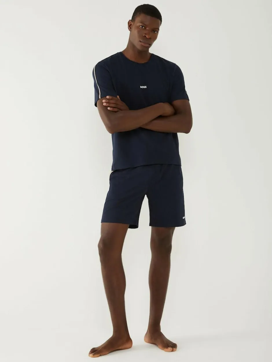 BOSS Unique Logo Shorts Blue Best