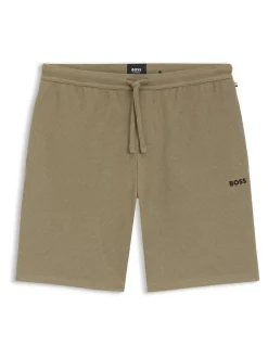 BOSS Brown Waffle Shorts Sale