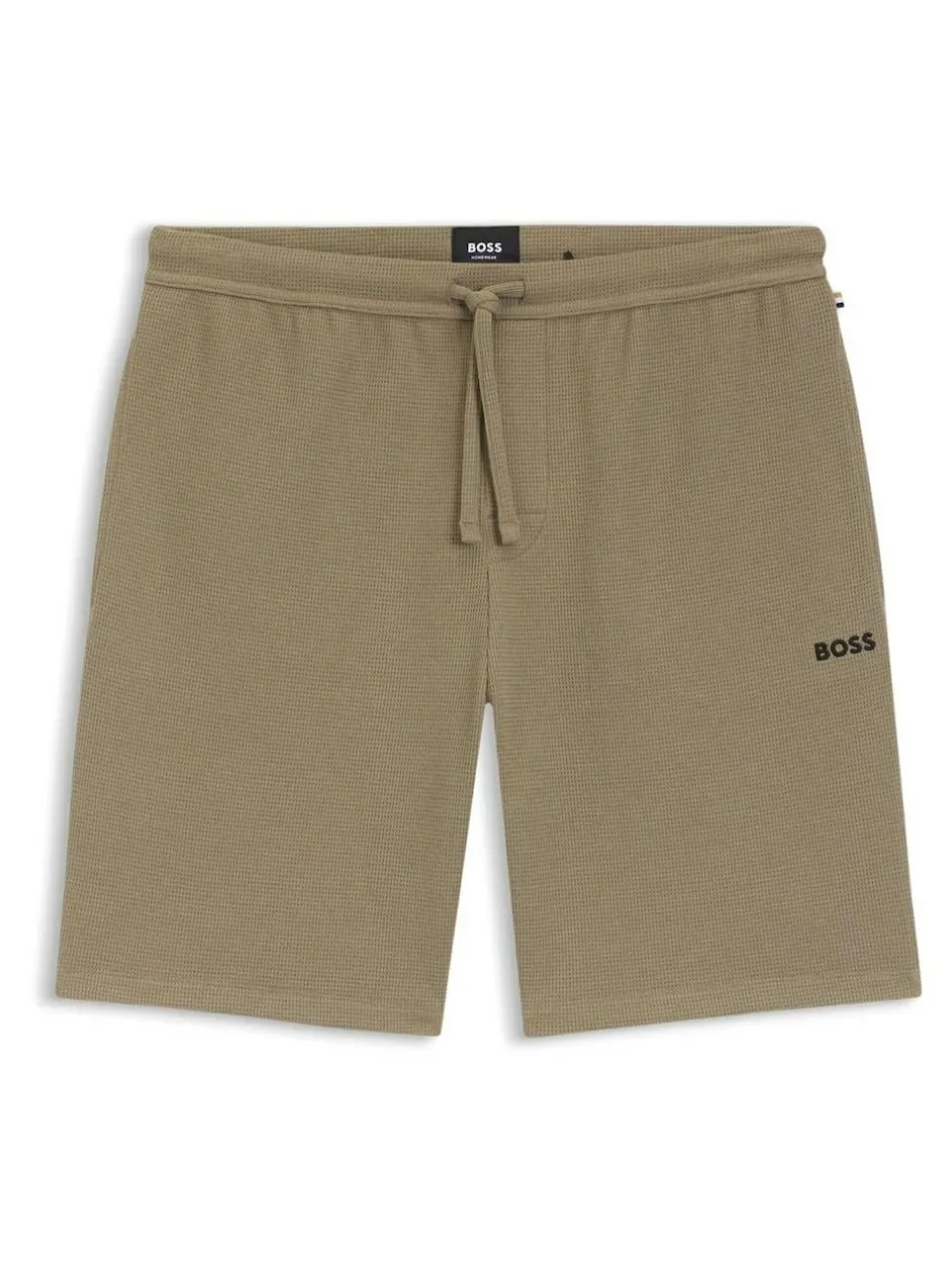 BOSS Brown Waffle Shorts Sale